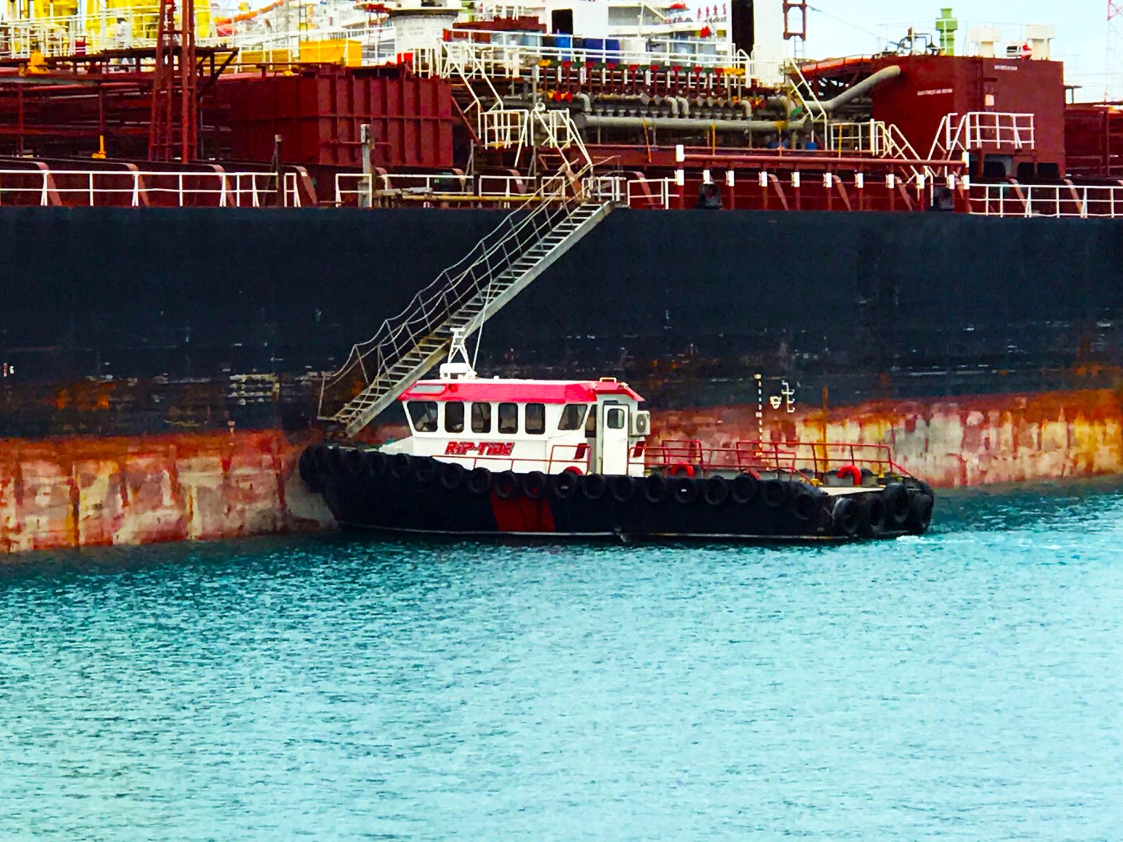 Rip Tide alongside a tanker